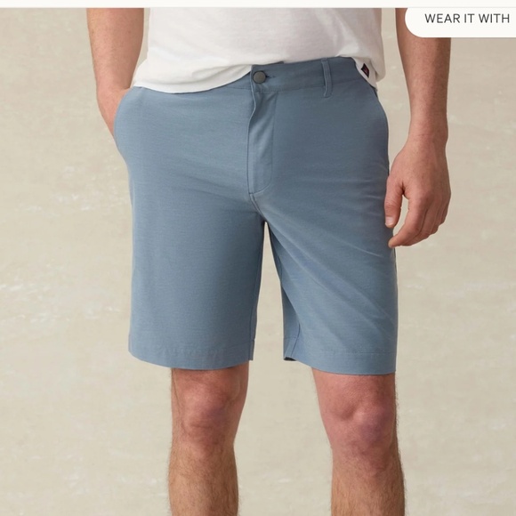 Faherty All Day Short 2.0 (9") - Deep Marine Size 35 Blue stretch Shorts - Picture 1 of 10